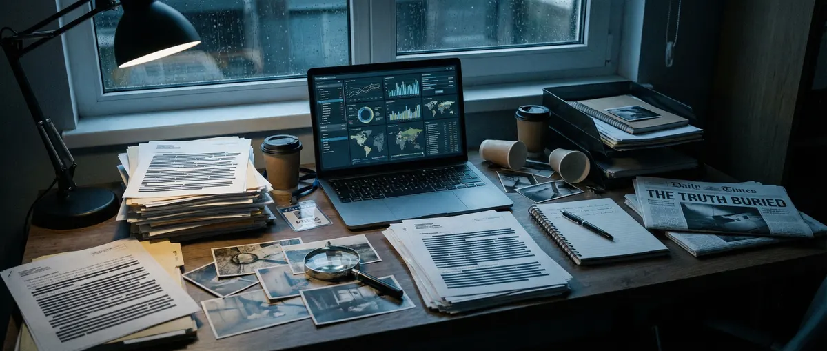黑料不打烊 - 调查记者工作台场景